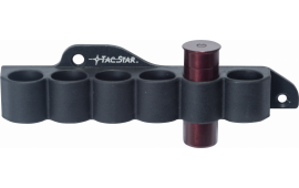 TacStar 1081210 Slimline SideSaddle Shotshell Carrier #6 Shot 12GA Mossberg 500/590 Black Aluminum/Rubber
