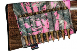 Grovtec US Inc GTAC74 Buttstock Ammo Holder Rifle 9 Loops Elastic/Nylon TrueTimber Conceal Dark Pink