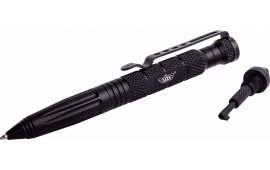 Uzi Accessories UZITACPEN6BK Tactical Pen  Black Aluminum 6" Features Glass Breaker/Cuff Key