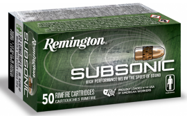 Remington Ammunition 21135 Subsonic 22 LR 40 gr Plated Hollow Point - 50rd Box