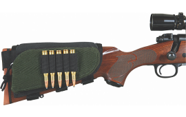 Allen 20550 Buttstock Shell Holder With Pouch 5 Rounds Green/Black Cordura Nylon
