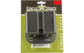 Uncle Mikes 51361 Kydex Double Mag Case Fits Belt Loops up to 1.75" Black