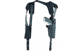 Uncle Mikes 83051 Sidekick Vertical Shoulder Holster Fits Chest up to 48" 4.5"-5" Barrel Large Auto Nylon Black