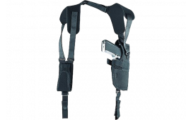 Uncle Mikes 83151 Sidekick Vertical Shoulder Holster Fits Chest up to 48" 3.75-4.5" Barrel Large Auto Nylon Black