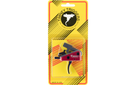 Timney Triggers 662S AR Targa 2-Stage Short Curved Trigger Steel w/Aluminum Housing Black/Red