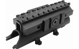 NcStar MTSKS Tri-Rail Receiver Cover SKS Rifle Weaver 4.80" Long Black Anodized See-Thru Aluminum
