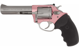 Charter Arms 52232 Pathfinder Lite  22 LR 6rd 4.20" Stainless Steel Barrel & Cylinder Pink Aluminum Frame with Black Rubber Grip