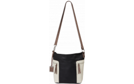 Bulldog BDP070 Hobo Purse w/Holster Black w/Tan Trim PU Leather Most Sm Pistols & Revolvers Ambidextrous Hand