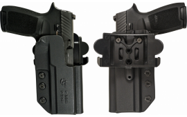 Comp-Tac C241WA216RBKN International  OWB Black Kydex Belt Slide/Paddle Fits Walther PPQ45