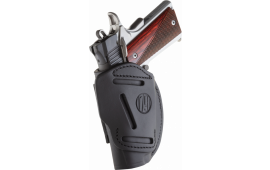 1791 Gunleather 4WH1SBLR 4-Way  IWB/OWB 01 Stealth Black Leather Belt Clip Fits 3-4" Barrel 1911
