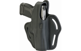 1791 Gunleather BHX3SBLR BHX  OWB 03 Stealth Black Leather Belt Loop Fits S&W M&P Shield/Glock 17