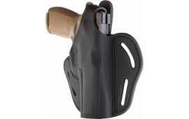 1791 Gunleather BHX5SBLR BHX  OWB 05 Stealth Black Leather Belt Loop Fits Sig P320/Ruger Security-9