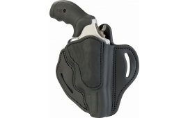 1791 Gunleather RVH3SBLR RVH3  OWB 03 Stealth Black Leather Belt Clip Fits S&W Governor Right Hand