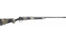 Bergara B14LM511 B-14 Wilderness Ridge 300 Win Mag 3+1 24" Threaded Barrel, Sniper Gray Cerakote, Woodland Camo Stock