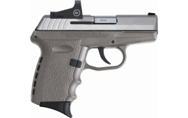 SCCY CPX-2TTSGRD 9mm Semi-Auto DAO Pistol, TT/SGRY, No Manual Safety, Red Dot 10 + 1, 2-Mags