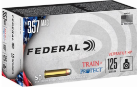 Federal TP357VHP1 Train + Protect 357 Mag 125 gr Jacketed Hollow Point (JHP) - 50rd Box