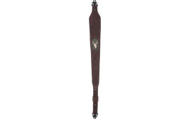 Mossy Oak GameKeeper 8140 Big Game Sling with Swivels 1.75" W x 20" L Adjustable Brown Suede Body with Leather Strap for Rifle