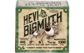 HEVI-Shot HS19006 Hevi-Bismuth Waterfowl 410 Gauge 3" 9/16 oz 6 Shot - 25sh Box