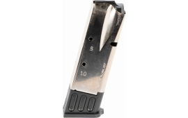 Mec-Gar MGBRHP10N OEM  Nickel Detachable 10rd 9mm Luger for Browning Hi-Power, Springfield SA-35