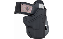 1791 Gunleather ORPDH21SBLR BH2.1 Optic Ready OWB 2.1 Stealth Black Leather Paddle Fits S&W M&P Shield/Springfield XD/Glock 17