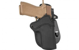 1791 Gunleather ORPDH24SBLR BH2.4 Optic Ready OWB 2.4 Stealth Black Leather Paddle Fits Walther PPQ/Sig P320/Springfield XD-M