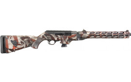 Ruger 19127 PC Carbine 9MM,  16.12 Fluted USA Flag Synthetic 10