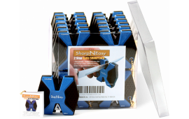 AccuSharp 334CD SharpNEasy 2-Step Sharpener Hand Held Fine/Coarse Ceramic Stone Sharpener Plastic Handle Black/Blue 24