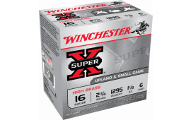 Winchester Ammo X16H6 Super-X High Brass 16GA 2.75" 1-1/8oz #6 Shot - 25sh Box