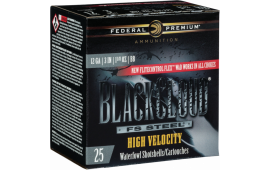 Federal PWBXH143BB Black Cloud F S Steel High Velocity 12GA 3" 1 1/8oz BB Shot - 25sh Box