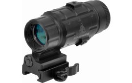 UTG SCP-MF3WEQS Magnifier  Black Anodized Hardcoat 1x/3x 25mm 44mm Tube Features Flip To Side Mount