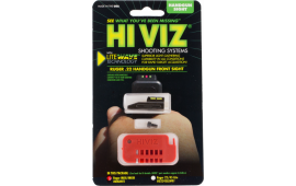 HiViz HRBLW01 LiteWave Front Sight Interchangeable Red, Green, White Fiber Optic LitePipe Black Frame for Ruger Mark I,II,III,IV