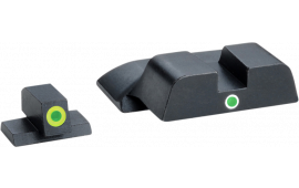 AmeriGlo SW301 i-Dot Night Sight S&W M&P Steel Green w/Lime Outline Black