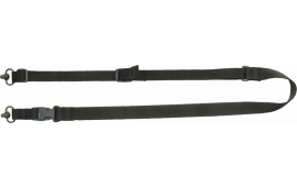 Tacshield T6040BK Tactical Sling made of Black Webbing with Two-Point, Fast Adjust Design & QD Swivels for Rifle/Shotgun