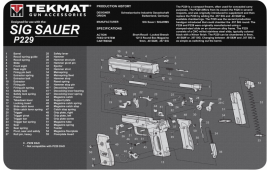 TekMat TEKR17SIGP229 Sig Sauer P229 Cleaning Mat Black/White Rubber 17" Long Sig P229 Parts Diagram