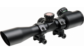 TruGlo TG8504TL Tru-Brite 4x 32mm Obj 22.5 ft @ 100 yds FOV 1" Tube Dia Black Illuminated Mil-Dot, 3 Color