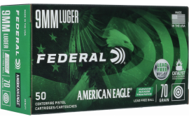 Federal AE9LF1 American Eagle 9mm Luger 70 gr Lead Free IRT - 50rd Box