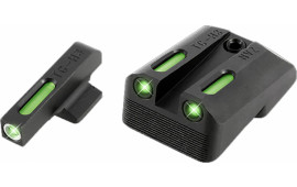 TruGlo TG13NV3A TFX Day/Night Sights 1911 Pistol Tritium/Fiber Optic Green w/White Outline Front Green Rear Black
