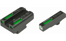 TruGlo TG13WA4A TFX Day/Night Sights Walther PPS M2 Steel Green Tritium/Fiber Optic w/White Outline Steel