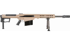 Barrett 18066 M107A1 50 BMG 20" Barrel, 10+1, FDE Cerakote, Fixed Stock with Sorbothane Recoil Pad, Black Polymer Grip - Mfg Discount Applied