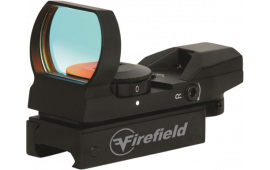 Firefield FF13004 Reflex 1x 33mm Obj Unlimited Eye Relief Multi-Reticle Black
