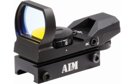 Aim Sports RT401 Reflex 1x 24x34mm Obj Illuminated Red Dot Sight, Unlimited Eye Relief 3 MOA Black