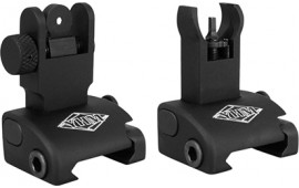 Yankee Hill Machine 5040H Quick Deploy Folding Sight Same Plane Hooded Stem Aluminum Black