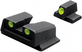Meprolight 11766 Tru-Dot Night Sight Fixed Set S&W M&P 9/40 Full Size/Compact Tritium Green Tritium Green Black
