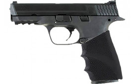 Hogue 17400 HandAll Hybrid Grip Sleeve made of Rubber with Textured Black Finish & Finger Grooves for S&W M&P