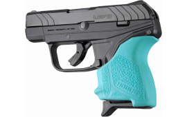 Hogue 18124 HandAll Beavertail Grip Sleeve made of Rubber with Textured Aqua Blue Finish for Ruger LCP II