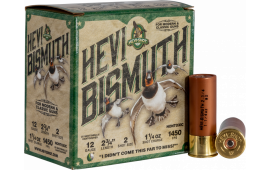 HEVI-Shot HS14702 Hevi-Bismuth Waterfowl 12 Gauge 2.75" 1 1/4 oz 2 Shot - 25sh Box