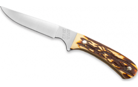 Bear & Son 751 6 1/2 Stag Delrin Bird & Trout Knife with Leather Sheath