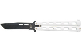 Bear & Son 115TANW 5 White Butterfly 1095 Powder Coated Tanto Blade
