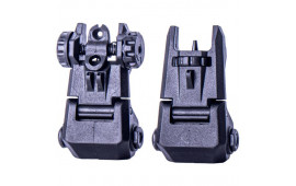 American Tactical Flip Up Front And Rear Back Up Sights Set Polymer, Black - ATISIGHTSETP