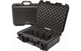 Nanuk 925-4UP1 925 4 UP Pistol Case Waterproof Black Resin with Closed-Cell Foam Padding 17" L x 11.80" W x 6.40" H Interior Dimensions